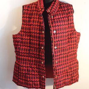Red and Black houndstooth vest by Madison XL